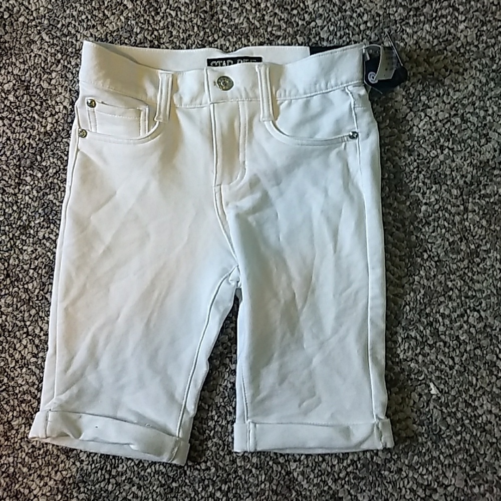 Star Ride white shorts